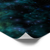 Retro Buitenspatie met de Planet Uranus Poster (Hoek)