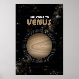 Retro Buitenspatie met het Poster Planet Venus