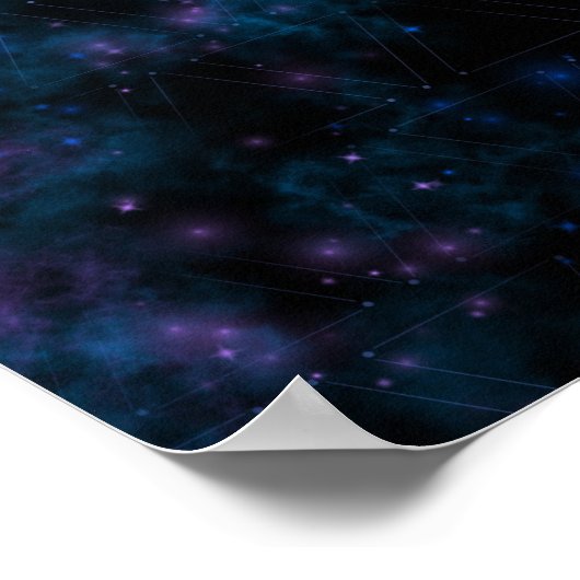 Retro Buitenspatie met Planet Neptune Poster (Hoek)