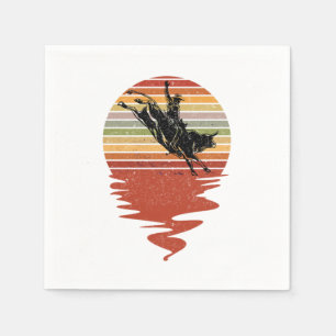 Retro Bull Riding  Cowboy Land Rodeo Gif Servet