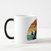 Retro Bull Riding Sunset Western Art Magische Mok (Links)