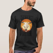 Retro Bull Skull Sunset Desert Drifter Western Cou T-shirt (Voorkant)