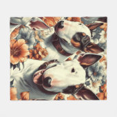 Retro Bull Terrier Naadloos schilderen Fleece Deken (Voorkant (Horizontaal))