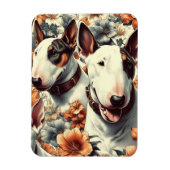 Retro Bull Terrier Naadloos schilderen Magneet (Verticaal)
