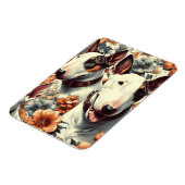 Retro Bull Terrier Naadloos schilderen Magneet (Linkerzijde)