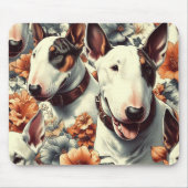 Retro Bull Terrier Naadloos schilderen Muismat (Voorkant)