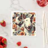 Retro Bull Terrier Naadloos schilderen Servet (Insitu)