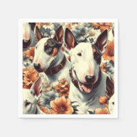 Retro Bull Terrier Naadloos schilderen