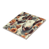 Retro Bull Terrier Naadloos schilderen Tegeltje (Zijkant)