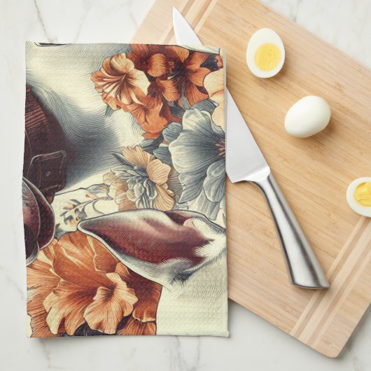 Retro Bull Terrier Naadloos schilderen Theedoek (Quarter Fold)