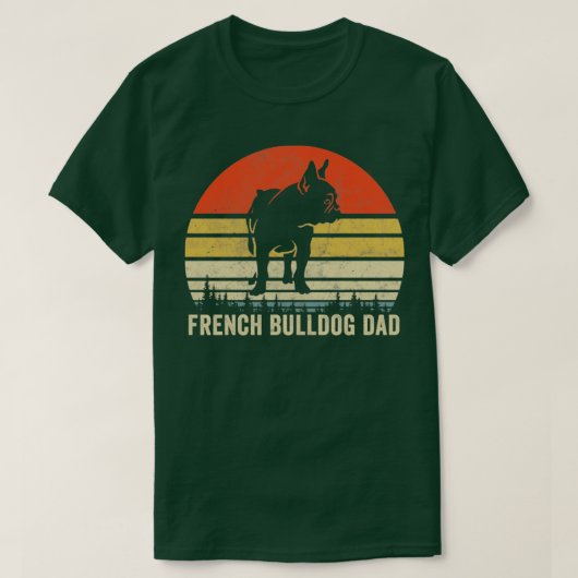 Retro Bulldog Dad Gift T-shirt (Design voorkant)