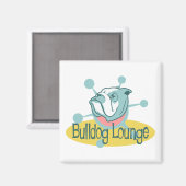 Retro Bulldog Lounge Magneet (Voorkant / Achterkant)