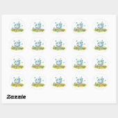 Retro Bulldog Lounge Ronde Sticker (Vel)