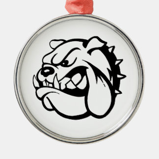 Retro Bulldog Metalen Ornament