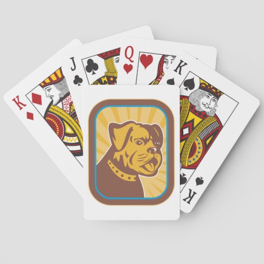 Retro Bulldog Pokerkaarten (Achterkant)
