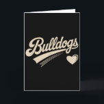 Retro Bulldogs Vintage Hart Voor Mannen Vrouwen Ki Kaart<br><div class="desc">Retro Bulldogs Vintage Hart Voor Mannen Vrouwen Kinderen</div>