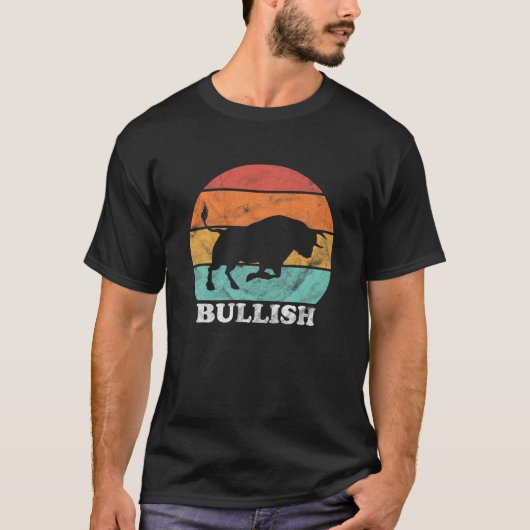 Retro  Bullish Stock Market T-shirt (Voorkant)