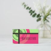 retro bullseye visitekaartje (Staand voorkant)