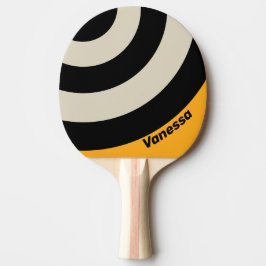 Retro Bumblebee Buzz Cirkel Streep met Naam Tafeltennisbatje