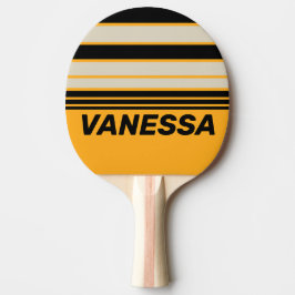 Retro Bumblebee Buzz Horizon Strepen met Naam Tafeltennisbatje