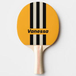 Retro Bumblebee Buzz Speld Strepen met Naam Tafeltennisbatje