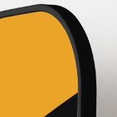Retro Bumblebee Zoem Over Strepen met Naam Pickleball Paddle (Links Detail)