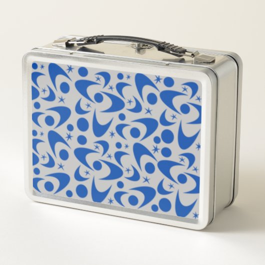 Retro Bumerangs Metalen Lunchbox (Achterkant)