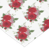 Retro Bunch of Flowers, Red Roses Tafelkleed (Gekanteld)