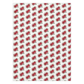 Retro Bunch of Flowers, Red Roses Tafelkleed (Voorkant)