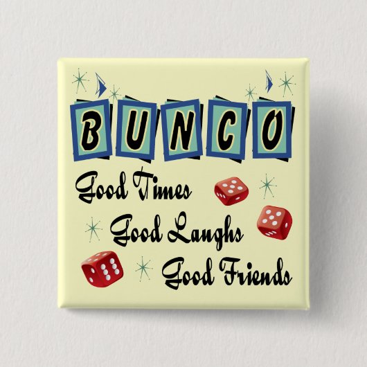 Retro Bunco-Button Vierkante Button 5,1 Cm (Voorkant)