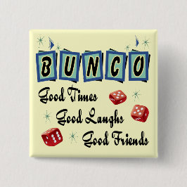 Retro Bunco-Button Vierkante Button 5,1 Cm