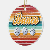 Retro  Bunco Dice Keramisch Ornament (Links)