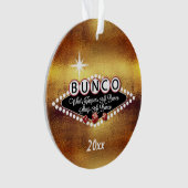 Retro Bunco Faux Gold Funny Wat er gebeurt Ornament (voorkant)
