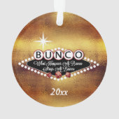 Retro Bunco Faux Gold Funny Wat er gebeurt Ornament (achterkant)