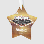 Retro Bunco Faux Goud Grappig Monogram Ornament (voorkant)