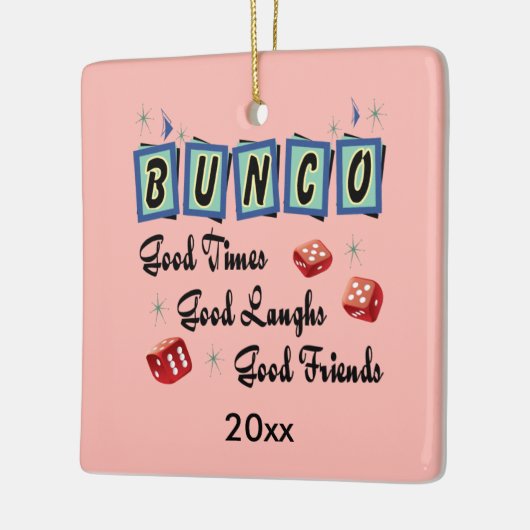 Retro Bunco Keramisch Ornament (Links)