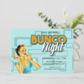 Retro Bunco Nacht Kaart (Staand voorkant)