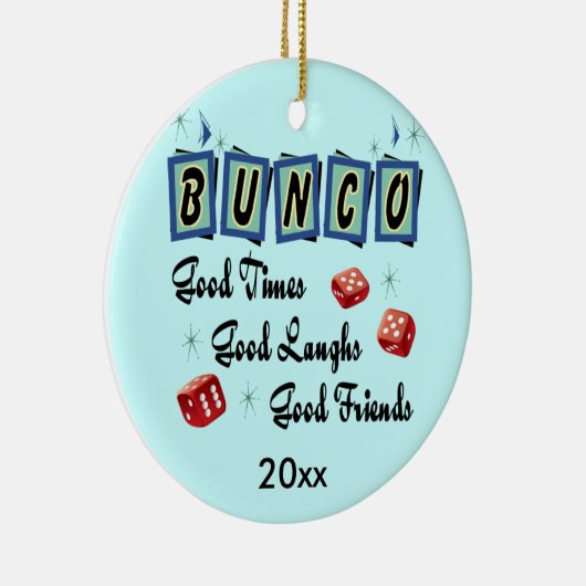 Retro Bunco Ornament - Prijs of cadeau (Rechts)