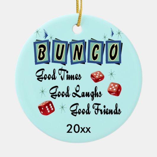 Retro Bunco Ornament - Prijs of cadeau (Voorkant)