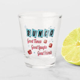 Retro Bunco Party Friends Shot Glas