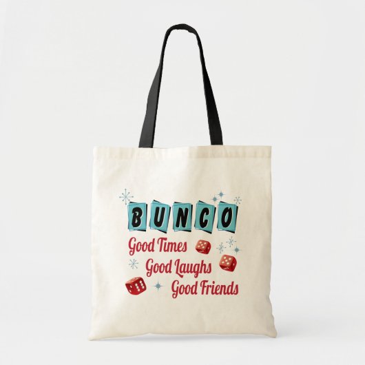 Retro Bunco Red Dice Good Friends Tote Bag (Voorkant)