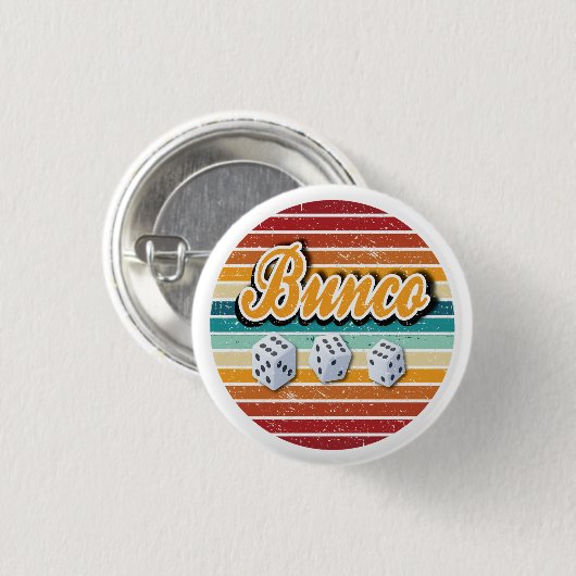 Retro  Bunco Ronde Button 3,2 Cm (Voorkant /achterkant)
