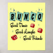 Retro Bunco Sign - Good Time, Laughs and Friends Poster (Voorkant)