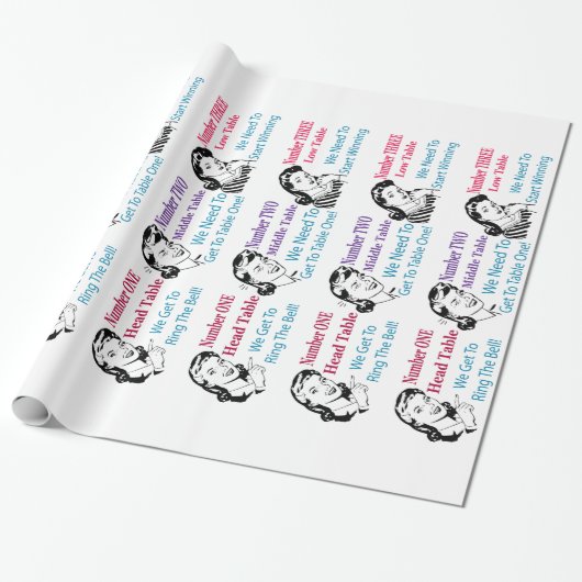 Retro Bunco Table Cards Gift Wrap Cadeaupapier (Uitgerold)