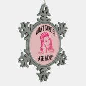 Retro Bunco Vrouwen... ... ... ................... Tin Sneeuwvlok Ornament (Links)