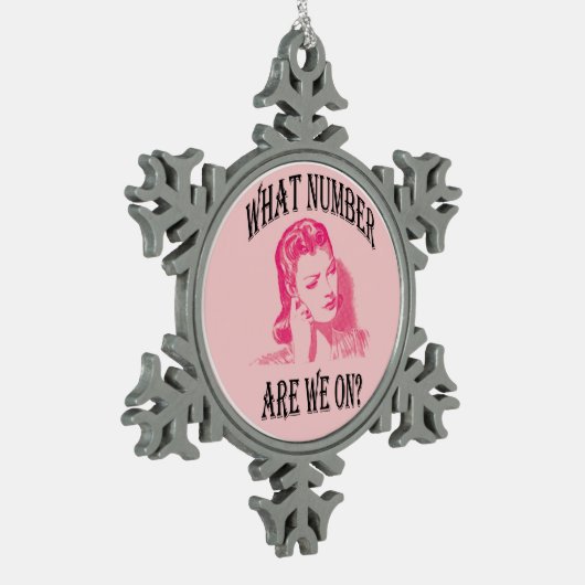 Retro Bunco Vrouwen... ... ... ................... Tin Sneeuwvlok Ornament (Links)