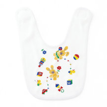 Retro Bunnies Baby Bib