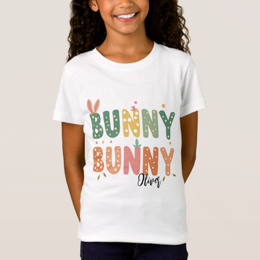Retro Bunny: Bunny Bliss T-shirt (Voorkant)