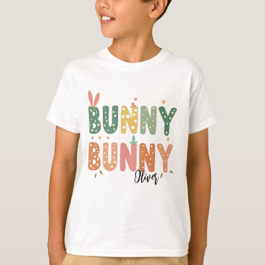 Retro Bunny: Bunny Bliss T-shirt (Voorkant)