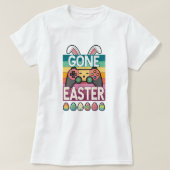 Retro Bunny Easter Gamer Controller T-shirt (Design voorkant)